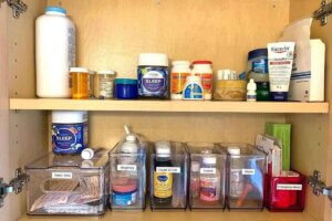 Properly storing medicines at home for safety and effectiveness.