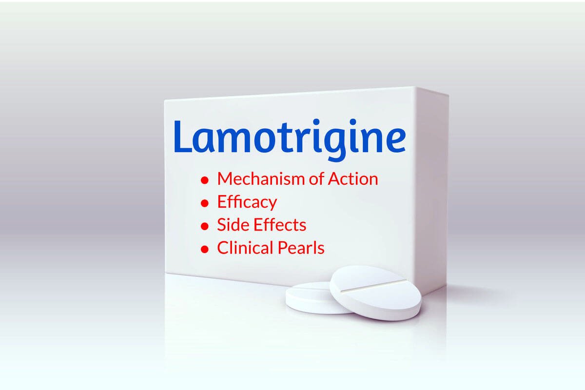 Side effects of missing a dose of lamotrigine.